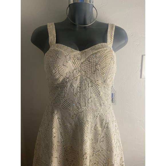 Bailey Blue Cream Sequin Skirt - Picture 2 of 4